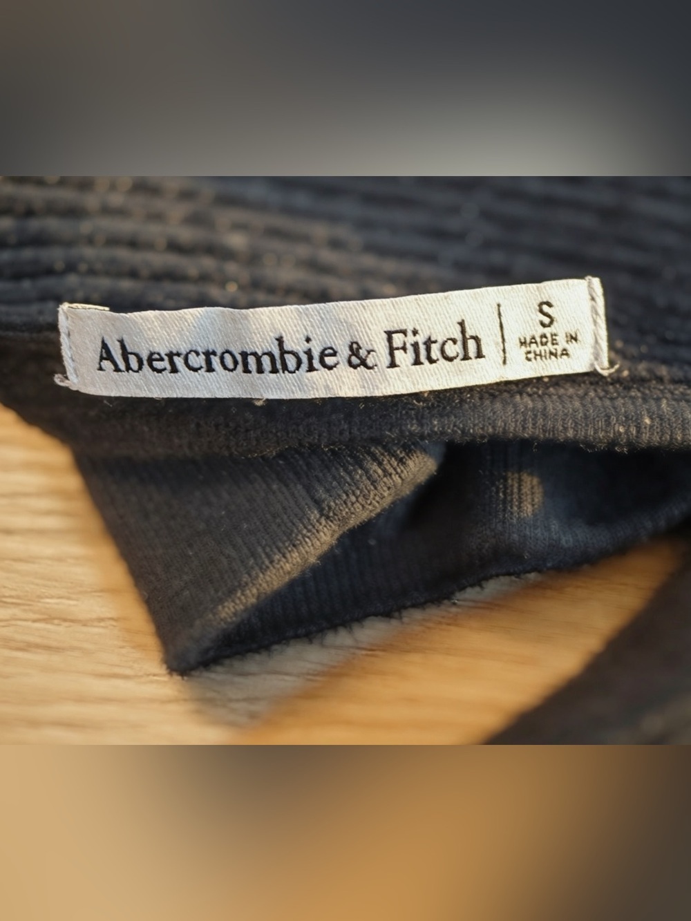 Abercrombie & Fitch Black Ribbed Open Back Mock Neck Midi Dress | Size S | - Picture 5 of 6